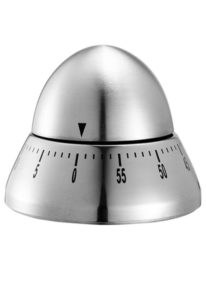 Leeonz 1PCS Kitchen Timer Cute Manual, Stainless Steel Metal Mechanical Visual Countdown Cooking Timer with Loud Alarm for Kitchen Cooking Baking Sports Kids (Saucher Shape) - Image 1